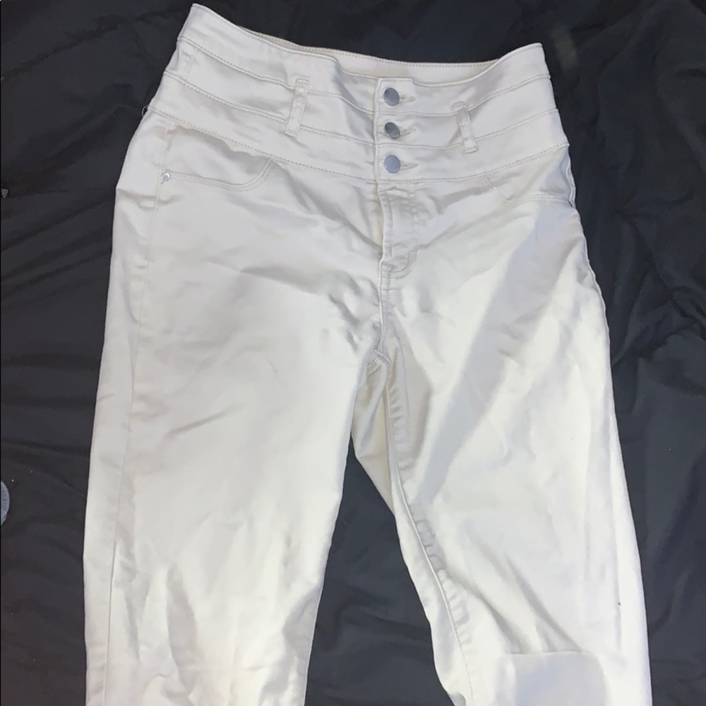 Light Tan High-Rose Skinny Jeans